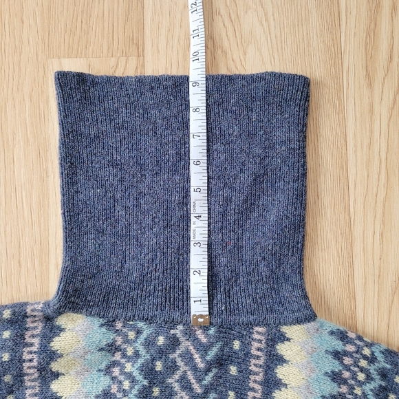 Vintage Fairisle Shetland Wool Dolman Sweater - S - Picture 10 of 11